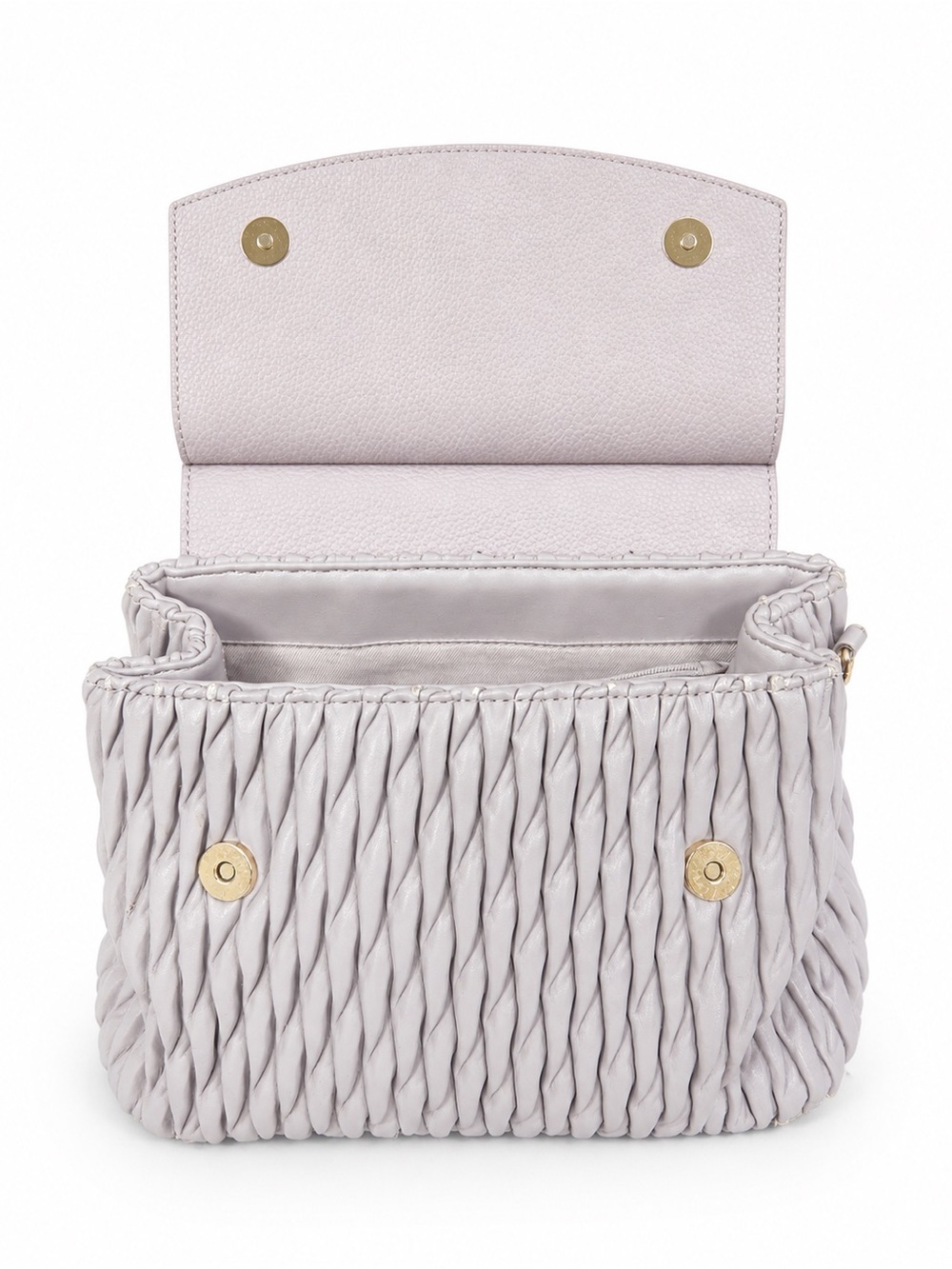 Jill Stuart Bow Pleated Satchel / Top Handle Bag - Picture 9 of 12